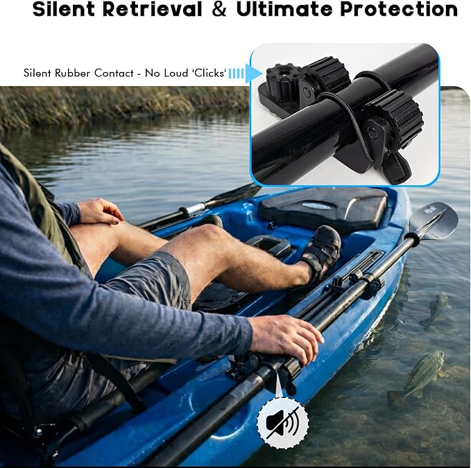 Fishing Kayak Cart - Kajakpeddelhouder Track Mount Kajakaccessoire Bespaar trackruimte